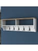 Evila Garderobe in Weiß/ Hellbraun - (B)120 x (H)37,2 x (T)22,2 cm