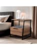 Evila Nachttisch "Pal" in Hellbraun - (B)45 x (H)50 x (T)40 cm