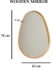Evila Wandspiegel lichtbruin - (B)45 x (H)70 cm