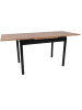 Evila Uittrekbare eettafel bruin - (B)110 x (H)75 x (D)70 cm