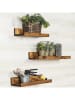 Evila 3er-Set: Wandregale in Braun