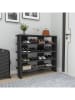 Evila Schoenenkast "Sargel" antraciet - (B)75,6 x (H)72 x (D)31,4 cm