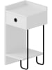 Evila Nachttisch in Weiß - (B)32 x (H)61 x (T)30 cm