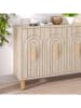 Evila Sideboard "Tiger" in Beige - (B)120 x (H)73,6 x (T)29,6 cm