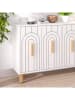 Evila Sideboard "Tiger" wit - (B)120 x (H)73,6 x (D)29,6 cm
