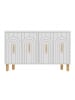 Evila Sideboard "Tiger" wit - (B)120 x (H)73,6 x (D)29,6 cm