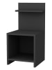 Evila Nachttisch "Ullman" in Anthrazit - (B)35,6 x (H)72 x (T)37,4 cm