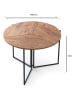 HanahHome Esstisch "Yaprak" in Hellbraun - (H)72 x Ø 100 cm