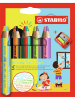 STABILO Duo kleurpotloden "STABILO woody 3-in-1" 5 stuks