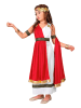 Carnival Party 4-delig kostuum "Romeinse Keizerin" wit/rood/goudkleurig