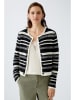 Oui Cardigan in Schwarz/ Weiß