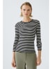 Oui Pullover in Schwarz/ Creme
