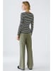 Oui Pullover in Schwarz/ Creme
