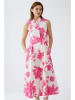 Oui Kleid in Weiß/ Pink