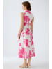 Oui Kleid in Weiß/ Pink