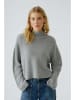 Oui Wollrollkragenpullover in Grau