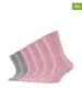 camano 6er-Set: Socken in Grau/ Rosa