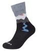 camano Socken in Schwarz/ Grau/ Hellblau