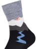 camano Socken in Schwarz/ Grau/ Hellblau