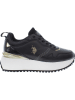 U.S. Polo Assn. Sleehaksneakers zwart/goudkleurig