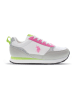U.S. Polo Assn. Sneakers in Grau/ Weiß/ Pink