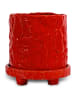 Byon Blumentopf "Muddy" in Rot - (H)18 xØ 17,5 cm