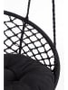 Bizzotto Hängesessel "Javier" in Schwarz - (H)130 x Ø 80 cm