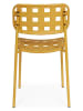 Bizzotto Krzesło ogrodowe "Clover" w kolorze musztardowym - 52 x 80 x 40 cm
