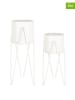 Bizzotto 2-delige set: plantenhouder "Madelyn" wit