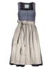 Turi Landhaus Dirndl "Beatrix" in Dunkelblau/ Beige