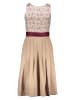 Turi Landhaus Dirndl "Bella" in Beige/ Bordeaux