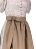 Turi Landhaus Dirndl "Ina" in Weiß/ Camel