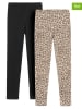 COOL CLUB 2er-Set: Leggings in Hellbraun/ Schwarz