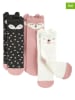COOL CLUB 3er-Set: Socken in Creme/ Rosa/ Anthrazit