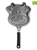 Ibili 2er-Set: Bratpfannen "Cowshape" in Silber/ Schwarz - (L)15 x (B)16,5 cm
