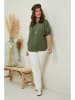 Curvy Lady Bluse in Khaki