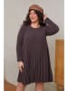 Curvy Lady Sukienka w kolorze ciemnobrązowym