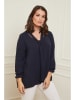 Curvy Lady Bluse in Dunkelblau