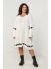 Curvy Lady Gebreide jurk wit