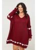 Curvy Lady Gebreide jurk bordeaux