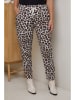 Curvy Lady Broek wit/bruin
