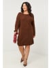 Curvy Lady Gebreide jurk bruin