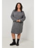 Curvy Lady Strickkleid in Grau