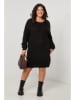 Curvy Lady Strickkleid in Schwarz