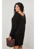Curvy Lady Sukienka dzianinowa w kolorze czarnym
