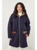 Curvy Lady Tussenmantel donkerblauw