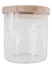 Eulenschnitt Vorratsglas ''Blumenwiese'' in Hellbraun - 625 ml