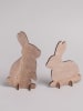 Eulenschnitt 2er-Set: Dekofiguren ''Hase'' in Beige