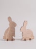Eulenschnitt 2er-Set: Dekofiguren ''Hase'' in Beige