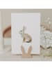 Eulenschnitt Kartenständer ''Hase'' in Beige - (B)3,8 x (H)4,6 x (T)1,5 cm